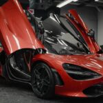 New Sports - Luxury sports red car in showing room